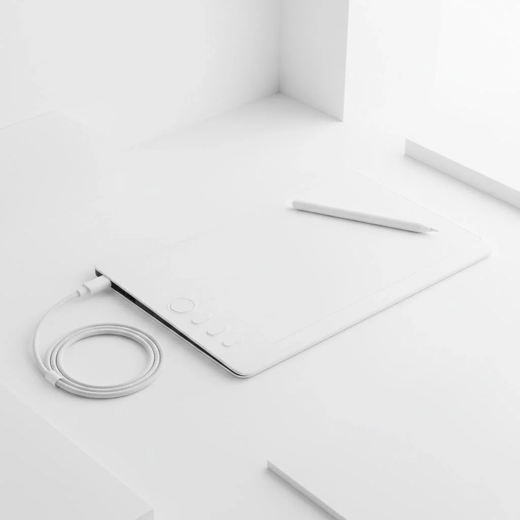 Monoprice graphic drawing tablet on a desk
