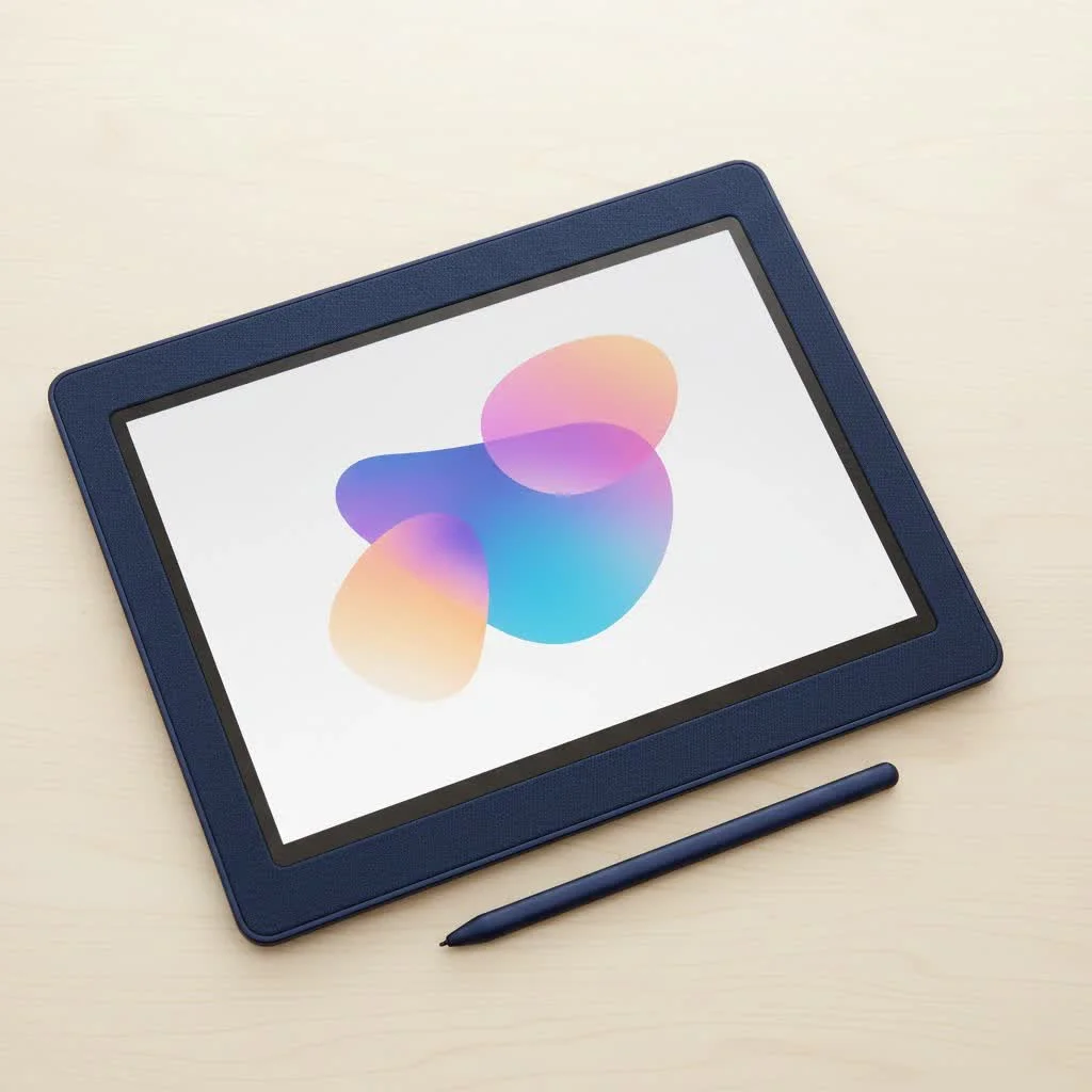 iPad connected to a Mac, functioning as a graphic tablet