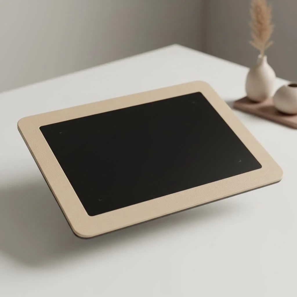 Graphic drawing tablet with stylus and creative software interface