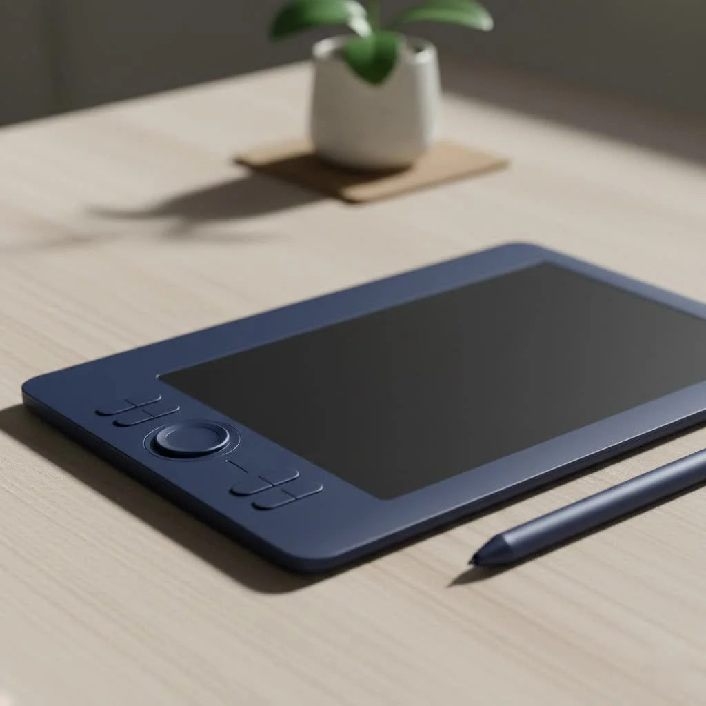 X-Pen graphic tablet with stylus on a desk