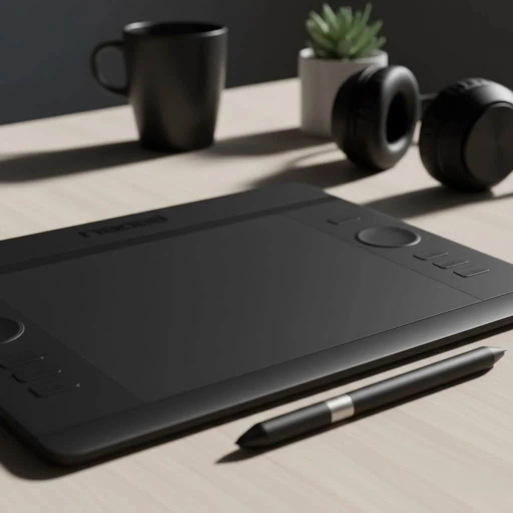 Monoprice 10x6.25 Graphic Drawing Tablet on a desk