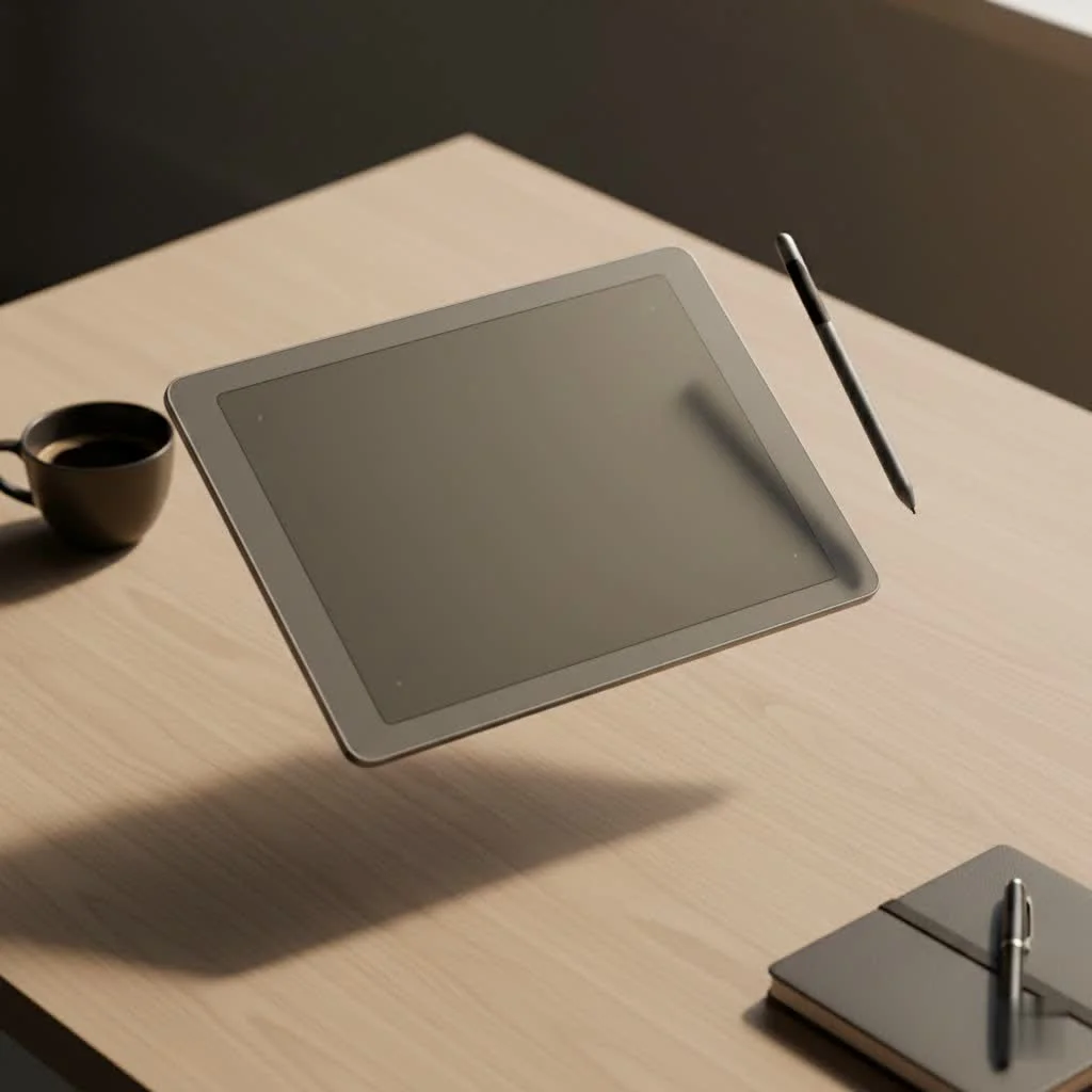 Wacom Intuos graphic tablet and pen on a desk