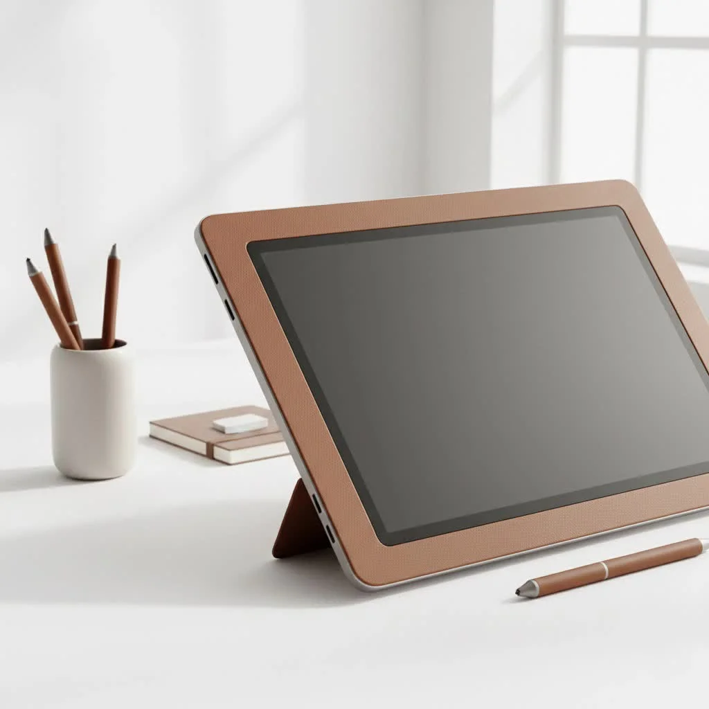 Graphic design tablet with pen and creative software