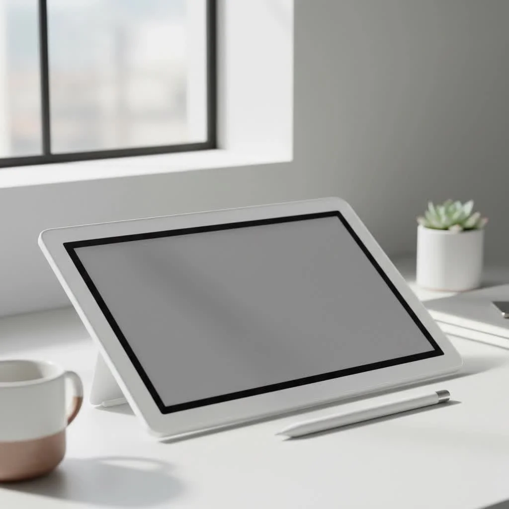Huion H610 Pro graphic drawing tablet on a desk with a stylus